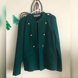 Military Style Emerald Business Jacket